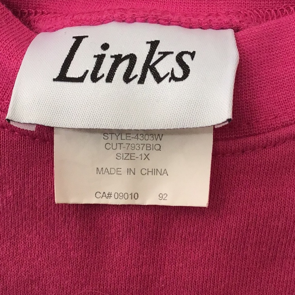 💋💋Links sz 1X hot pink sweatshirt💋💋 - Picture 2 of 3